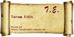 Terem Edit névjegykártya